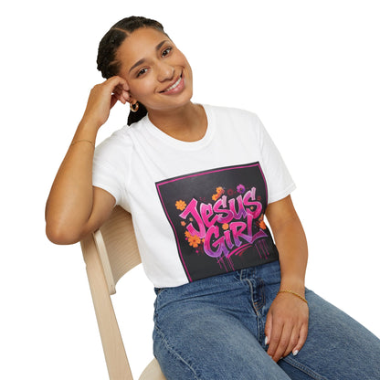 Jesus Girl Graphic T-Shirt, Christian Apparel, Faith-Based Gift, Inspirational Shirt, Summer Style, Trendy Outfits