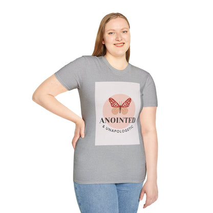 Anointed & Unapologetic Butterfly T-Shirt, Inspirational Tee, Gift for Her, Motivational Apparel, Casual Wear, Encouragement Shirt