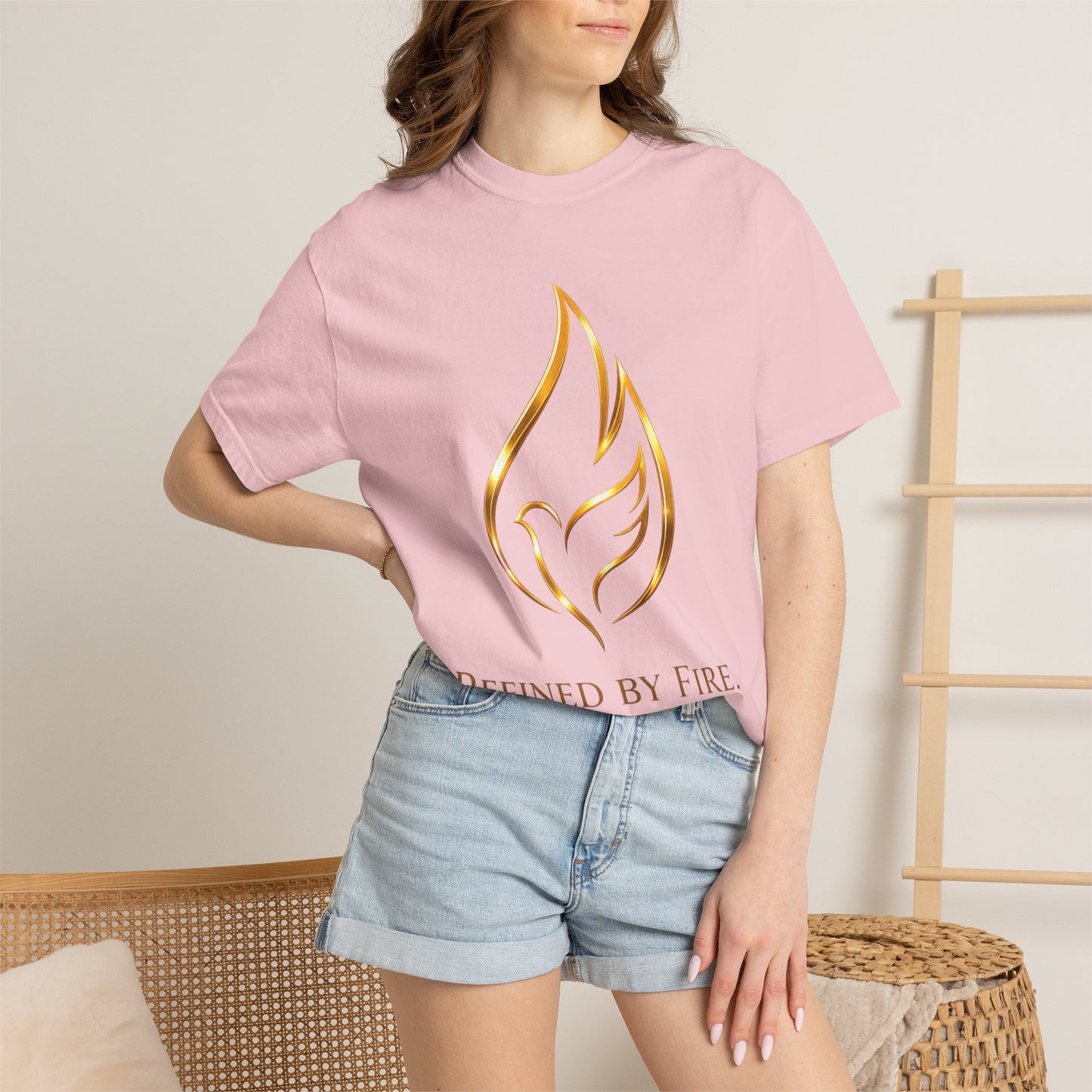 Refined By Fire Graphic T-Shirt — Inspirational Flame Dove Tee
