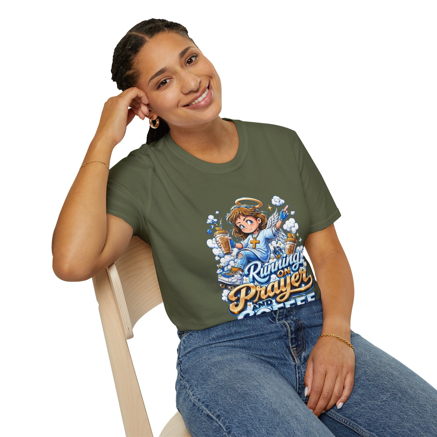 Running on Prayer and Coffee T-Shirt