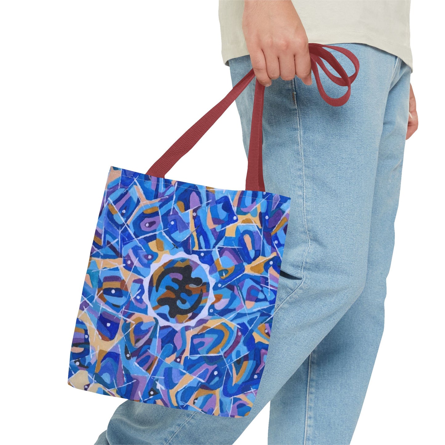 Artistic AOP Tote Bag, Colorful Everyday Tote, Trendy Shopping Bag, Unique Gift for Her, Boho Style Bag