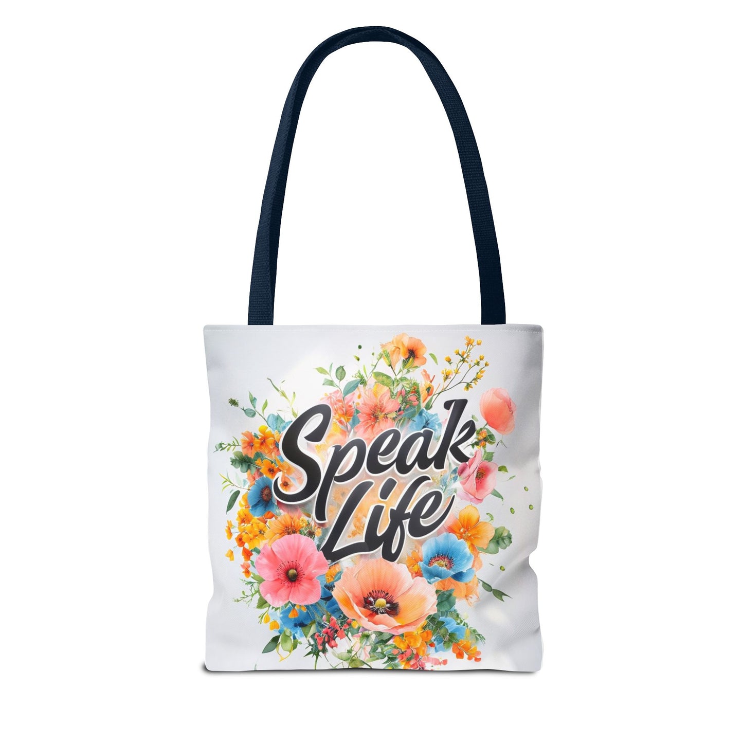 Floral Inspirational Tote Bag - 'Speak Life' Design, Motivational Gift, Carry-all Bag for Women, Eco-Friendly Shopping, Mother's Day, [...]
