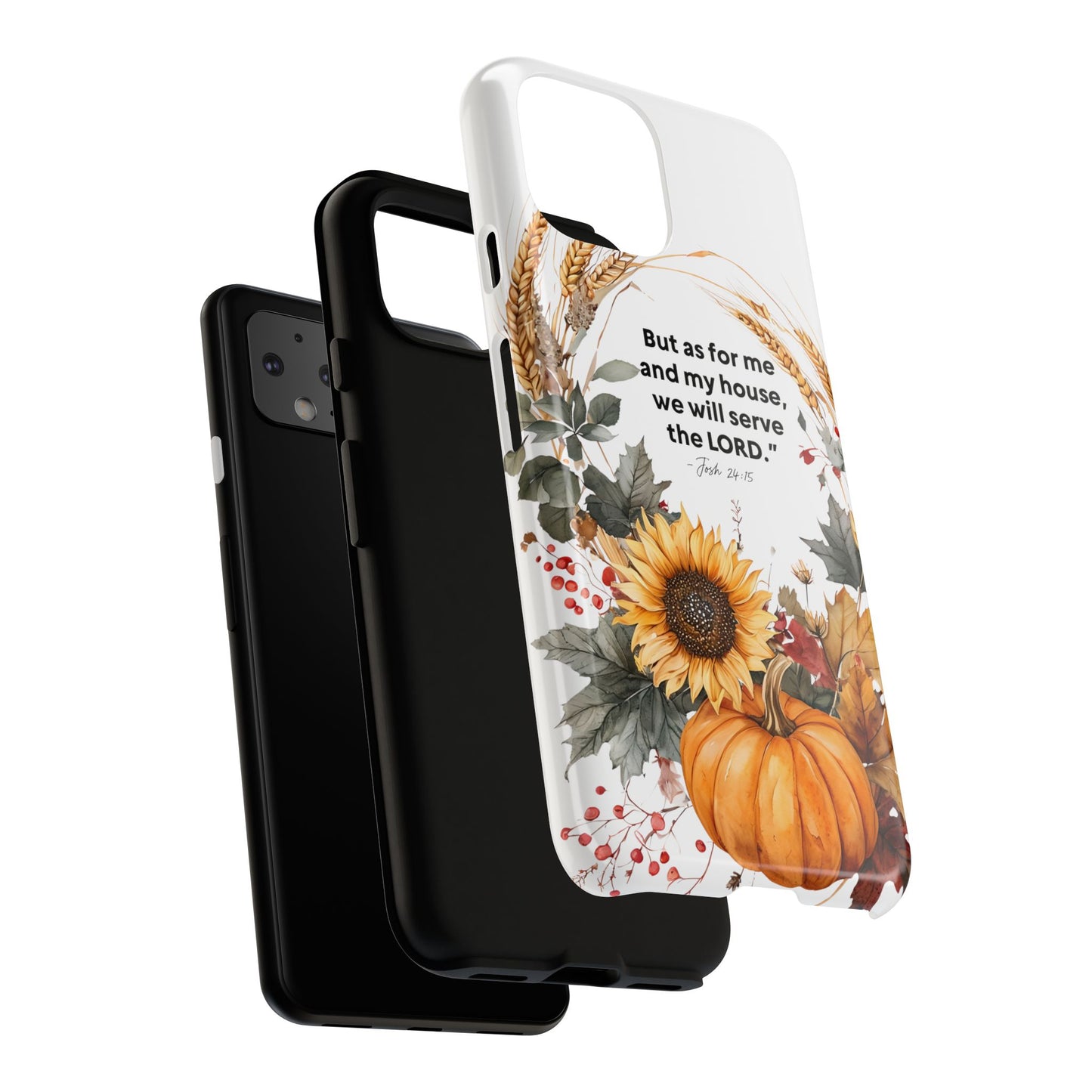 Fall-Themed Phone Case, Cozy Autumn Decor, Inspirational Quote, Pumpkin Design, Gift for Him or Her