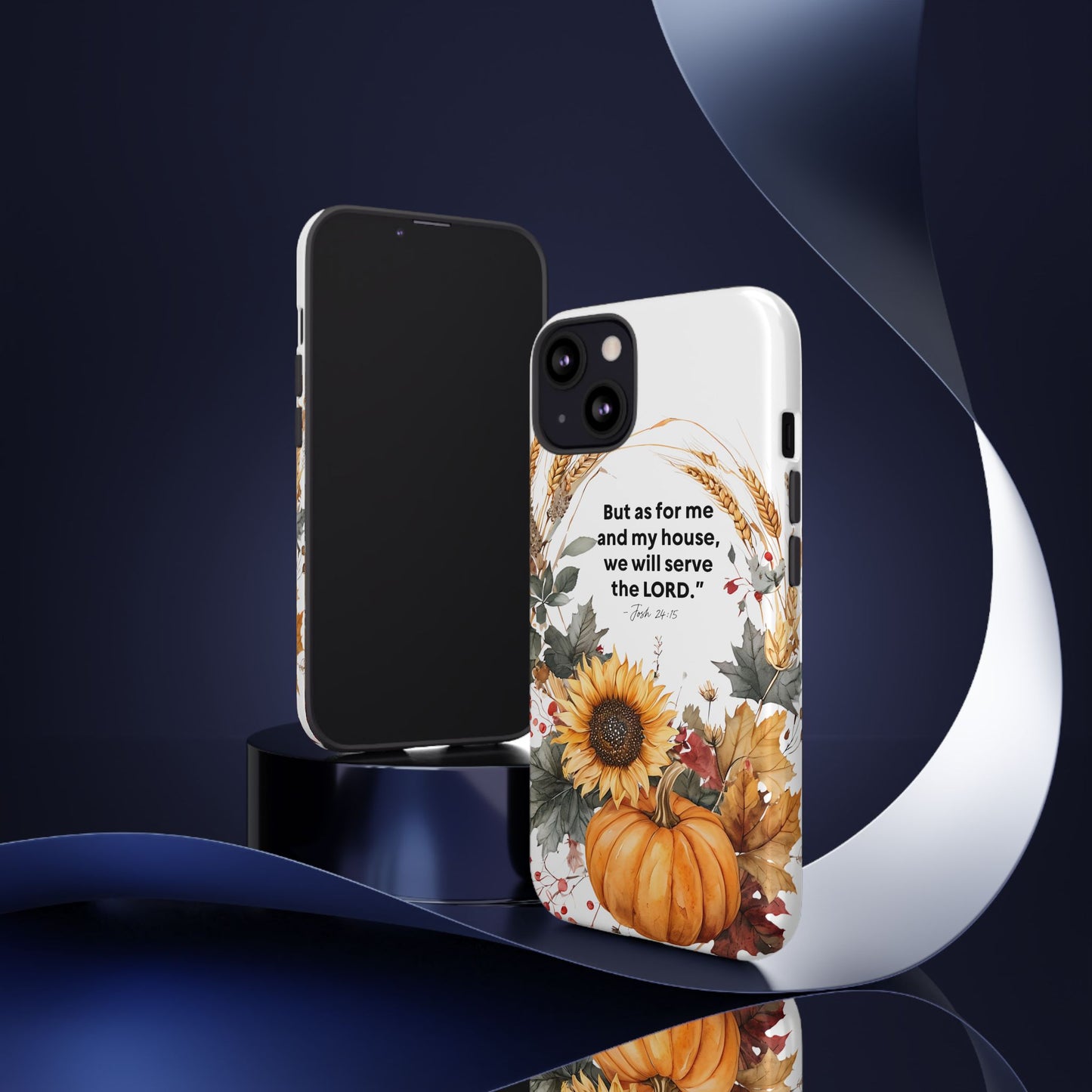 Fall-Themed Phone Case, Cozy Autumn Decor, Inspirational Quote, Pumpkin Design, Gift for Him or Her
