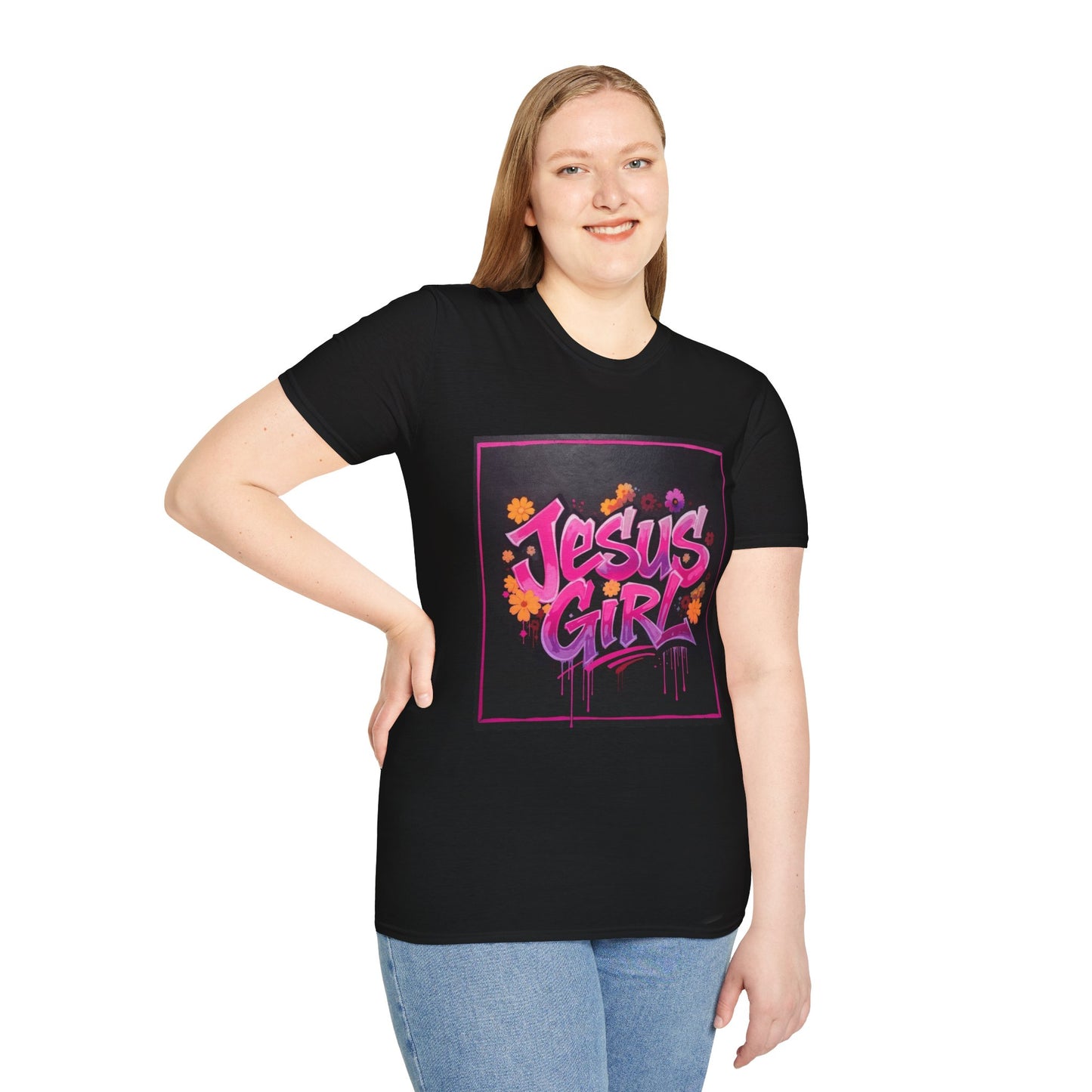 Jesus Girl Graphic T-Shirt, Christian Apparel, Faith-Based Gift, Inspirational Shirt, Summer Style, Trendy Outfits