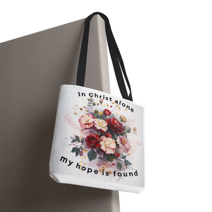 Floral Inspirational Tote Bag, Faith-Based Bag, Christian Gift, Everyday Carryall, Motivational Shopping Tote