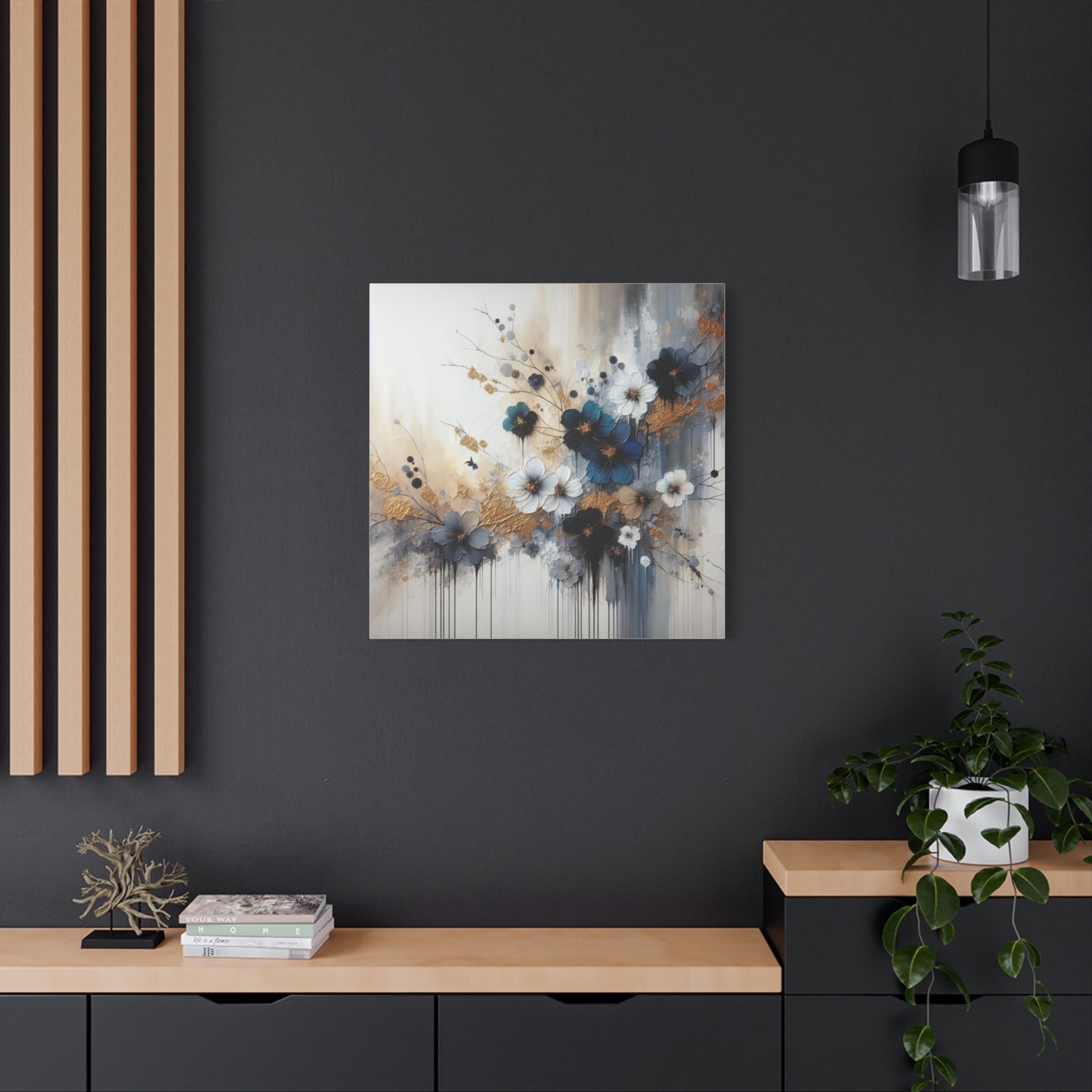 Elegant Floral Canvas Art, Wall Decor, Flower Painting, Home Wall Art, Modern Art