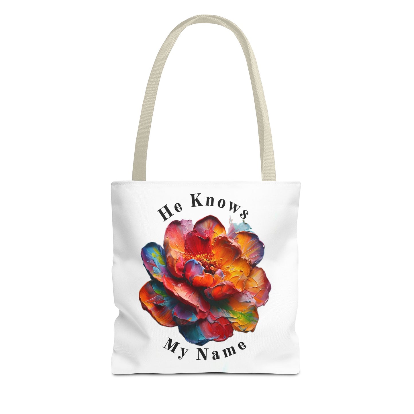 Flower Tote Bag with Inspirational Quote - Perfect for Everyday Use, Weekend Getaways, Gifts, Eco-Friendly Alternative, Floral Design
