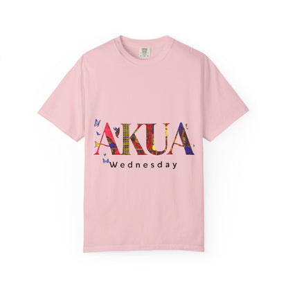Colorful 'AKUA Wednesday' Unisex Garment-Dyed T-Shirt | Casual Wear, Graphic Tee, Street Style, Unique Gift, Daily Wear