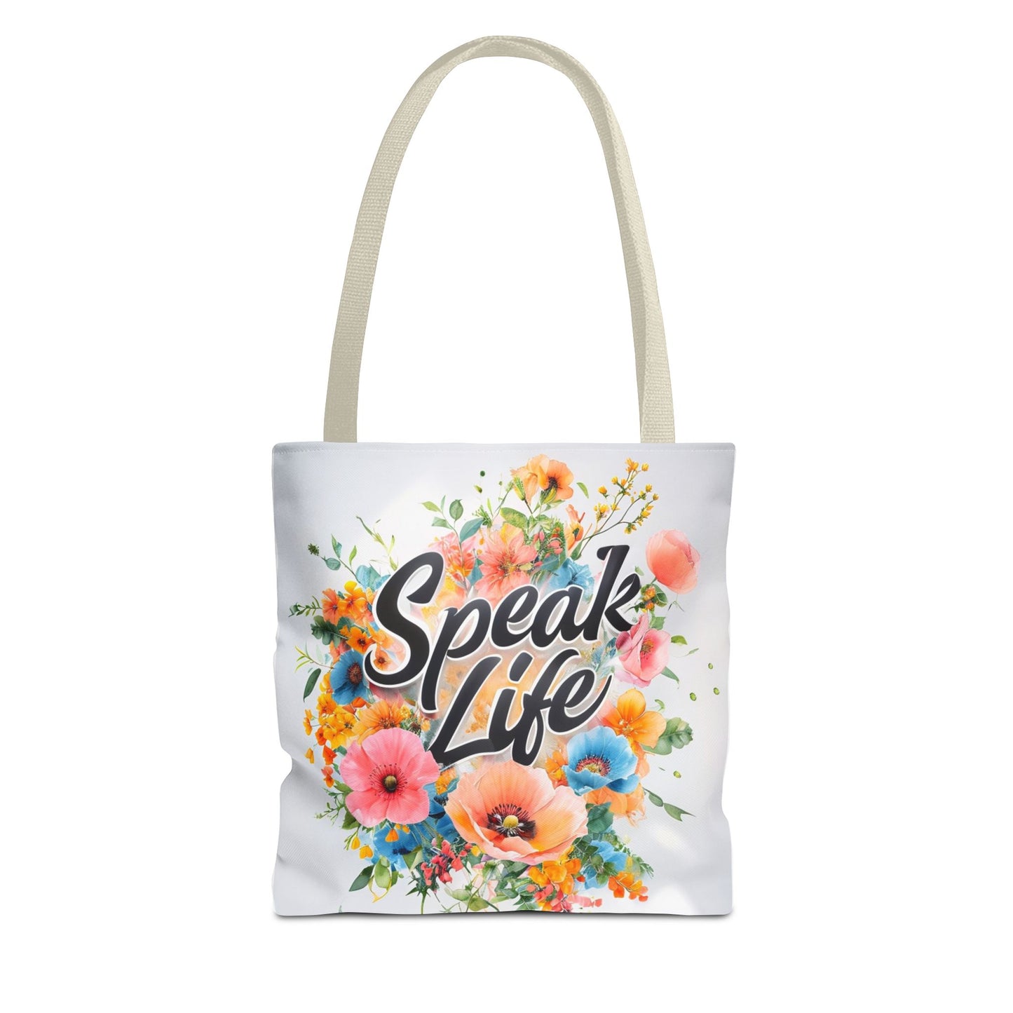 Floral Inspirational Tote Bag - 'Speak Life' Design, Motivational Gift, Carry-all Bag for Women, Eco-Friendly Shopping, Mother's Day, [...]