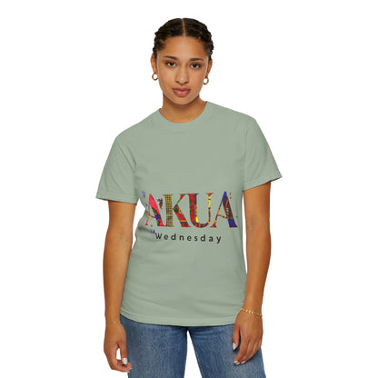 Colorful 'AKUA Wednesday' Unisex Garment-Dyed T-Shirt | Casual Wear, Graphic Tee, Street Style, Unique Gift, Daily Wear
