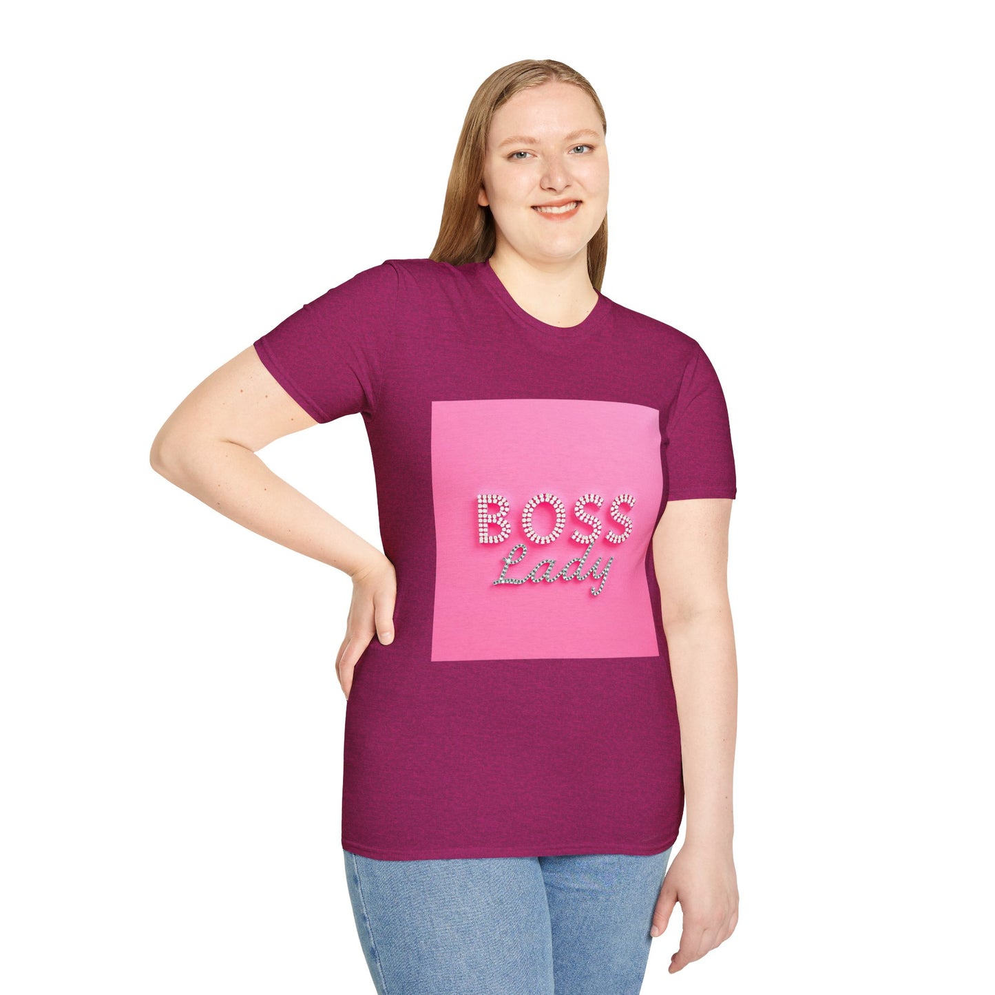 Boss Lady Unisex Softstyle T-Shirt | Empowerment Tee, Gift for Her, Motivational Apparel, Birthday, Women's Day, Casual Wear