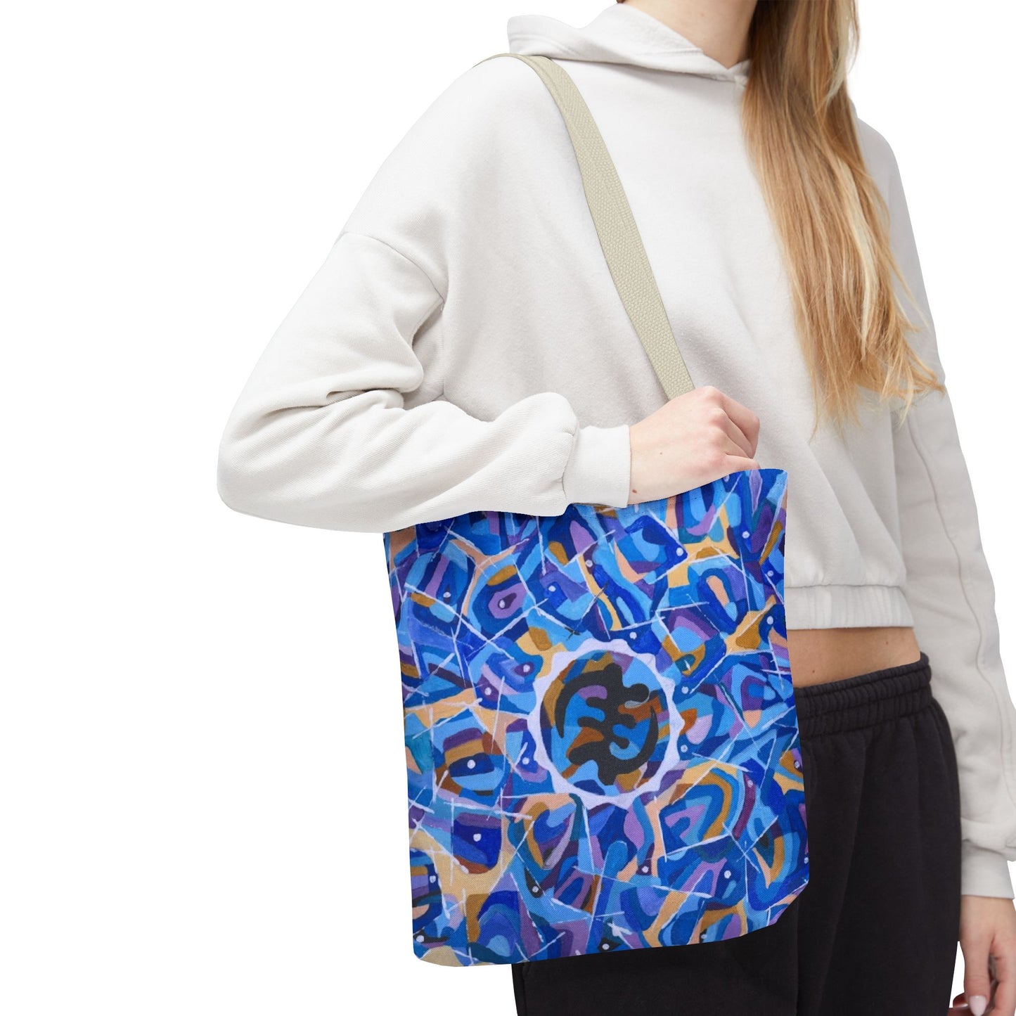 Artistic AOP Tote Bag, Colorful Everyday Tote, Trendy Shopping Bag, Unique Gift for Her, Boho Style Bag