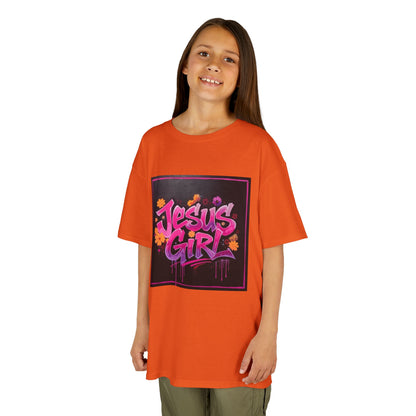 Vibrant Kids Tee - Jesus Girl Shirt, Youth Graphic Tee, Casual Kids Fashion, Faith-Based Gift, Summer Wear
