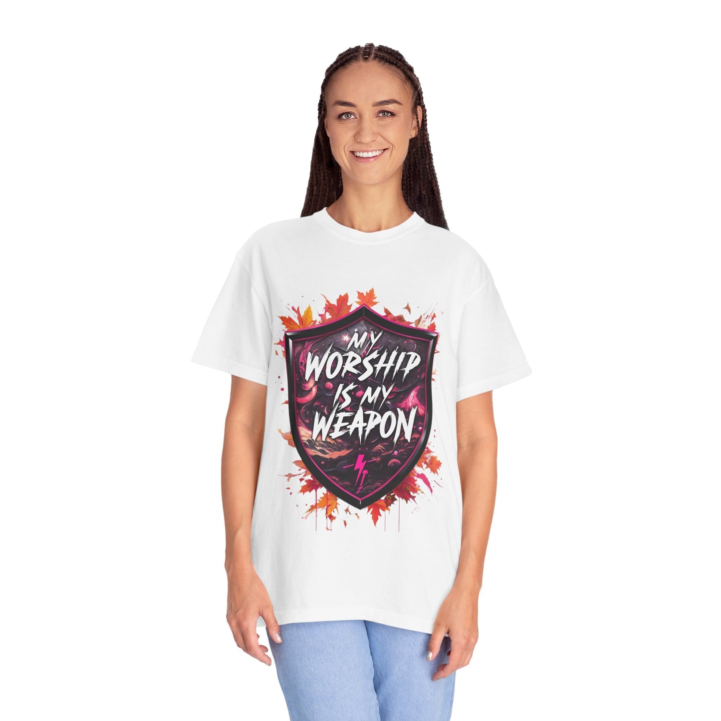 My Worship is My Weapon T-Shirt, Unisex Tee, Spiritual Gift, Christian Apparel, Faith-Based Shirt