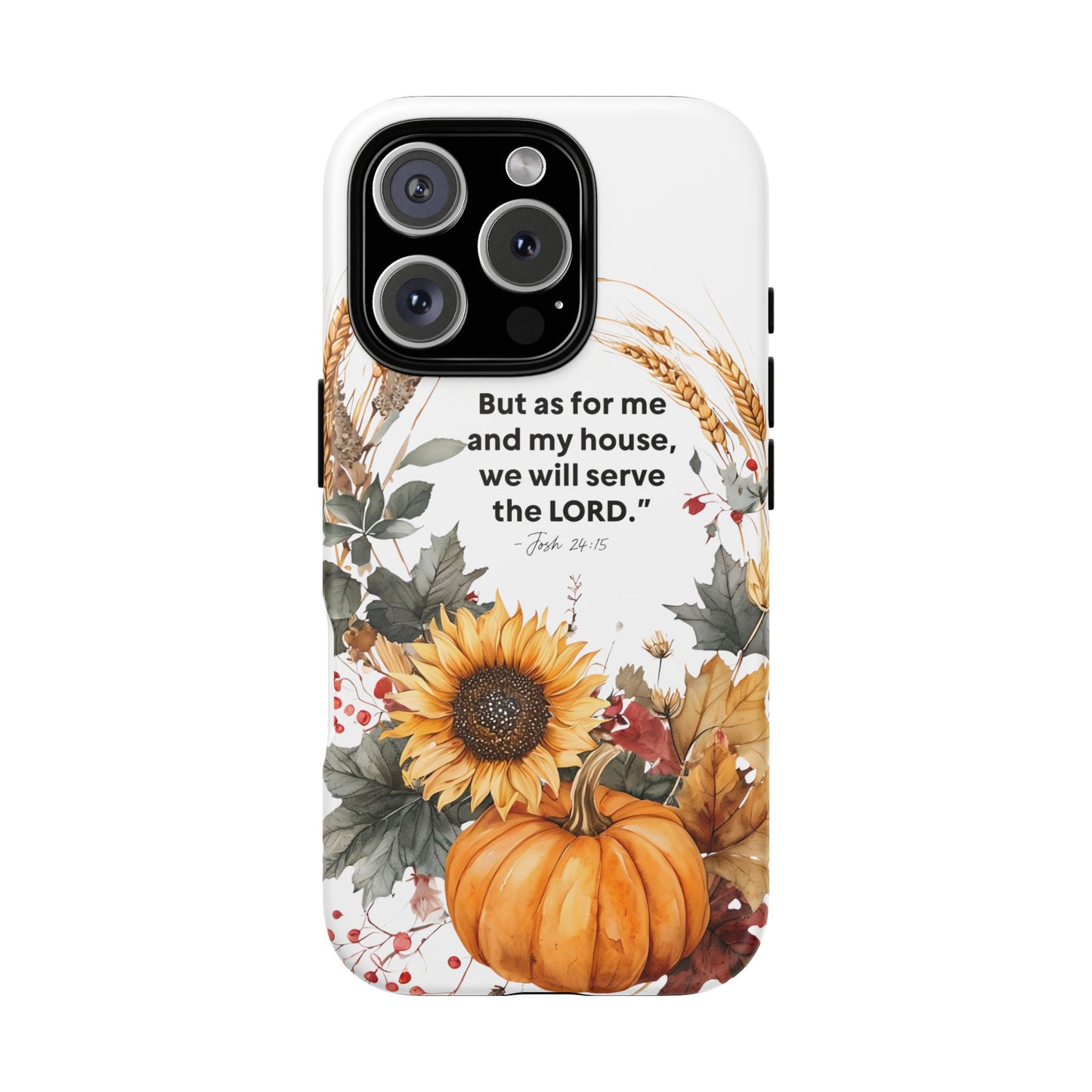 Fall-Themed Phone Case, Cozy Autumn Decor, Inspirational Quote, Pumpkin Design, Gift for Him or Her