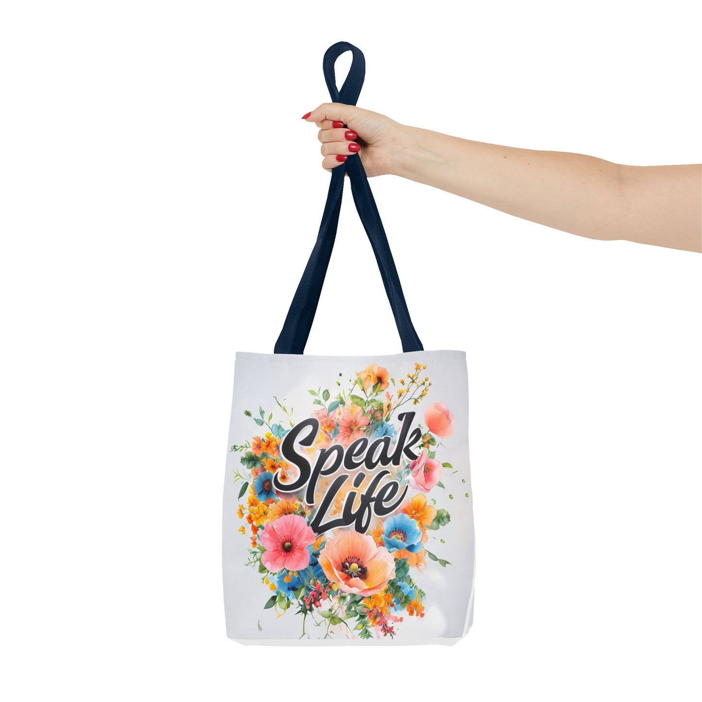 Floral Inspirational Tote Bag - 'Speak Life' Design, Motivational Gift, Carry-all Bag for Women, Eco-Friendly Shopping, Mother's Day, [...]