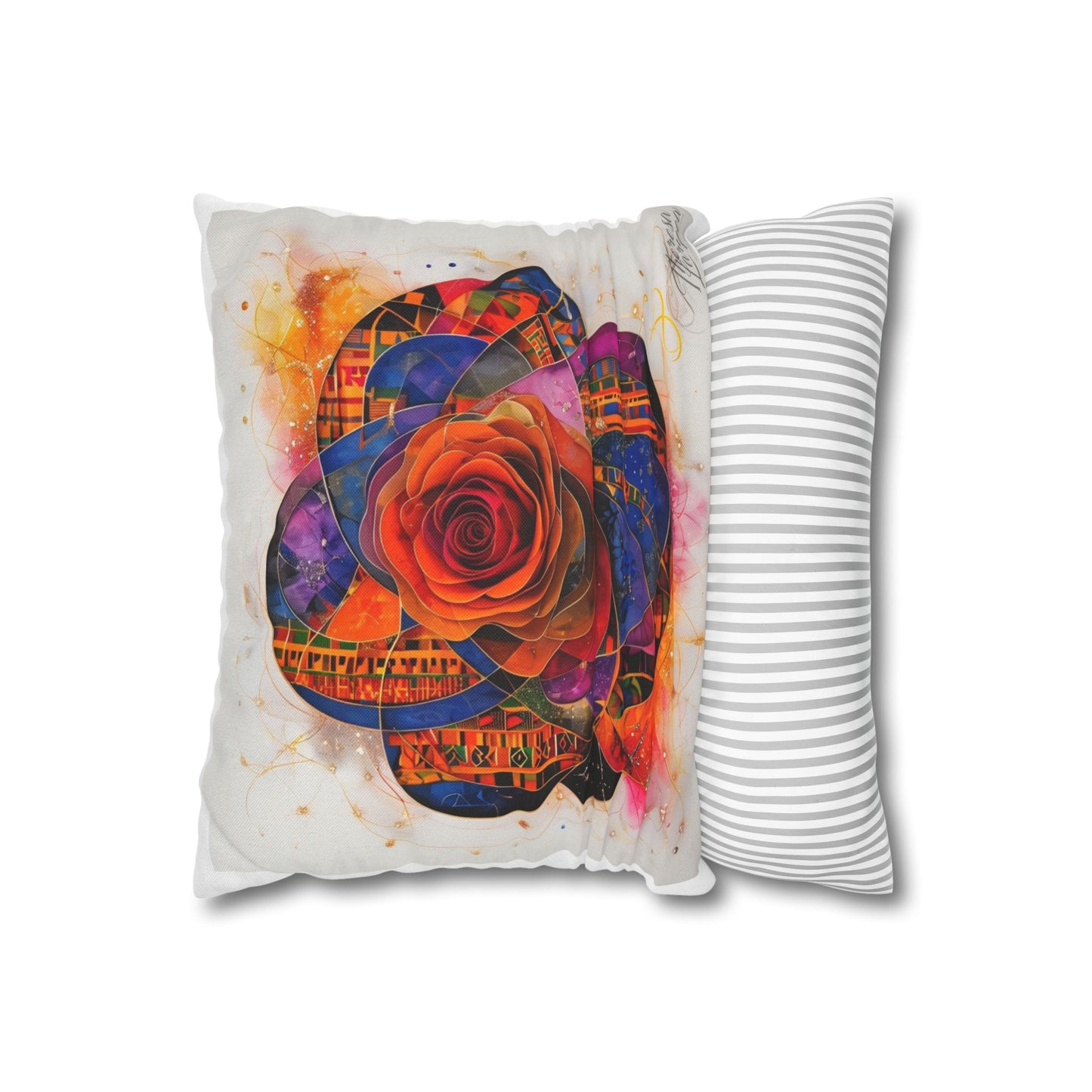 Vibrant Floral Pillowcase, Decorative Cushion Cover, Art Decor, Home Decor, Gift Idea, Cozy Living, Bedroom Accent