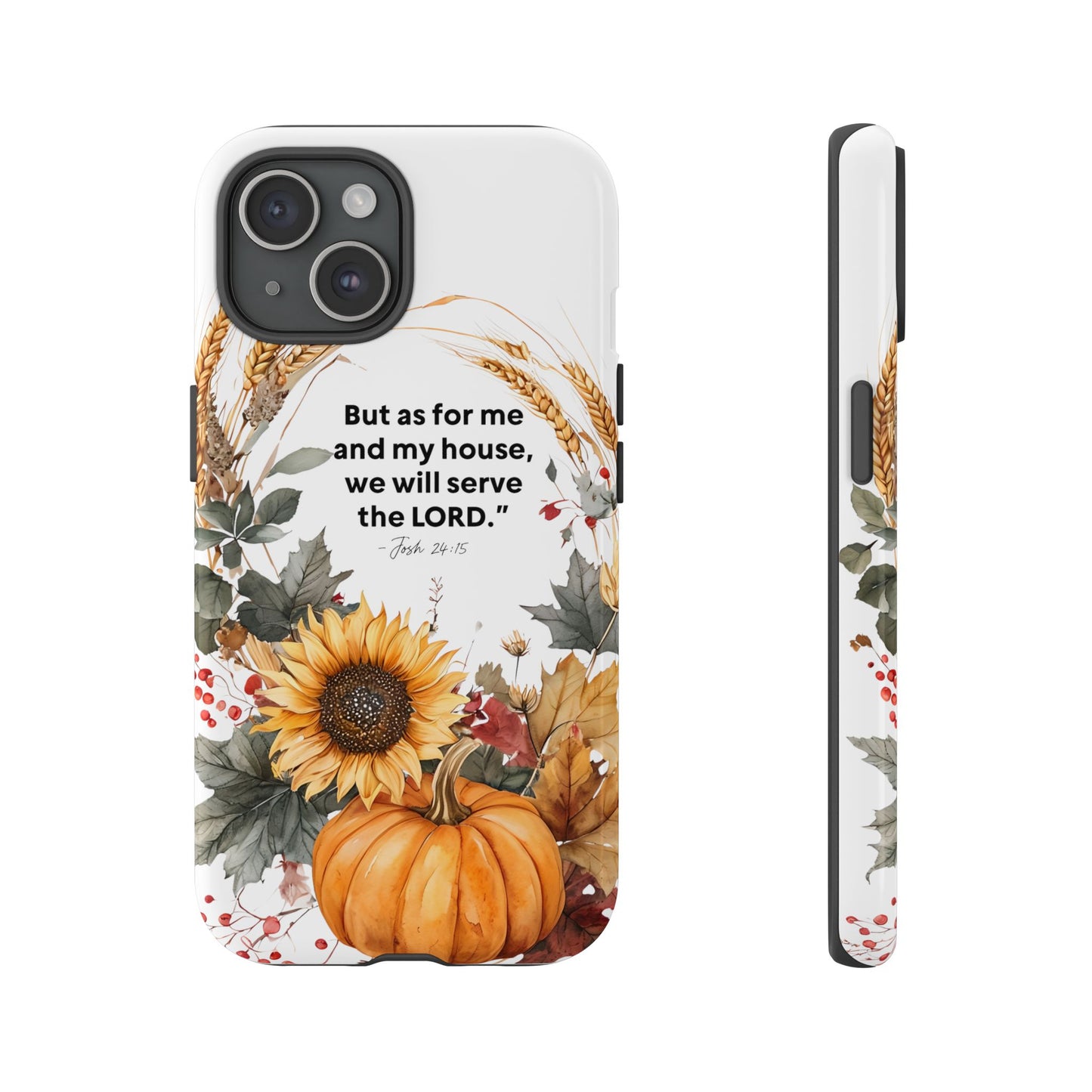 Fall-Themed Phone Case, Cozy Autumn Decor, Inspirational Quote, Pumpkin Design, Gift for Him or Her