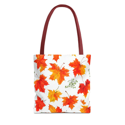 Autumn Leaves Tote Bag, Fall Shopping Tote, Seasonal Gift for Her, Eco-Friendly Bag, Thanksgiving Party Favor