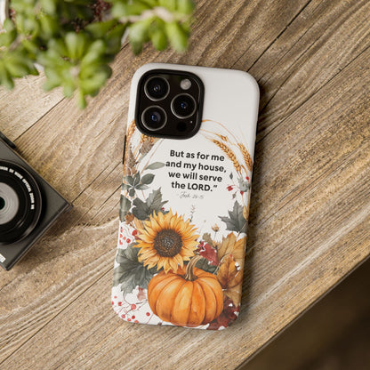 Fall-Themed Phone Case, Cozy Autumn Decor, Inspirational Quote, Pumpkin Design, Gift for Him or Her