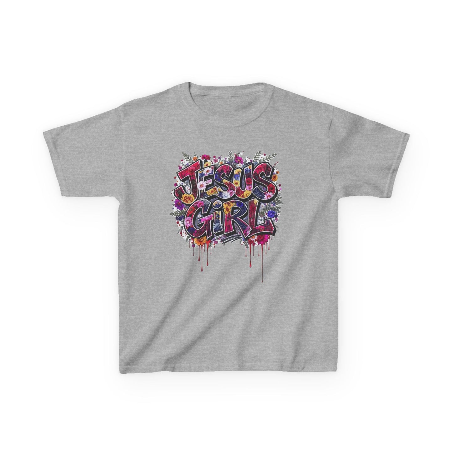 Jesus Girl Graffiti Kids Tee, Youth Graphic Shirt, Fun Faith-Based Tee, Cool Christian Apparel, Perfect Gift for Girls