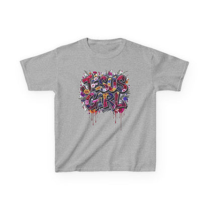 Jesus Girl Graffiti Kids Tee, Youth Graphic Shirt, Fun Faith-Based Tee, Cool Christian Apparel, Perfect Gift for Girls