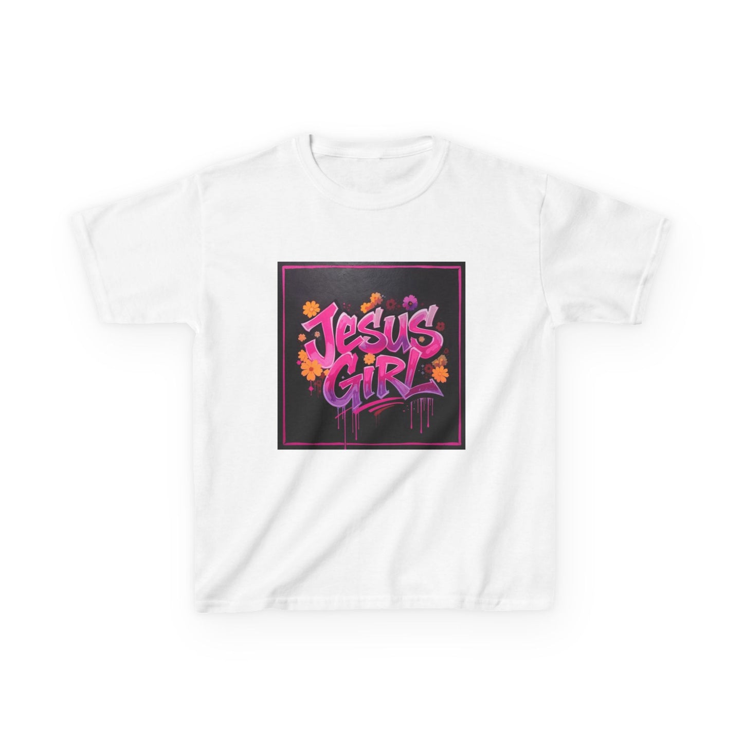 Vibrant Kids Tee - Jesus Girl Shirt, Youth Graphic Tee, Casual Kids Fashion, Faith-Based Gift, Summer Wear
