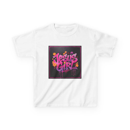Vibrant Kids Tee - Jesus Girl Shirt, Youth Graphic Tee, Casual Kids Fashion, Faith-Based Gift, Summer Wear