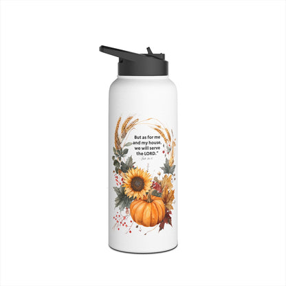 Floral Stainless Steel Water Bottle, Eco-friendly Hydration, Sunflower Design, Travel Mug, Gift for Nature Lovers, Outdoor Gear