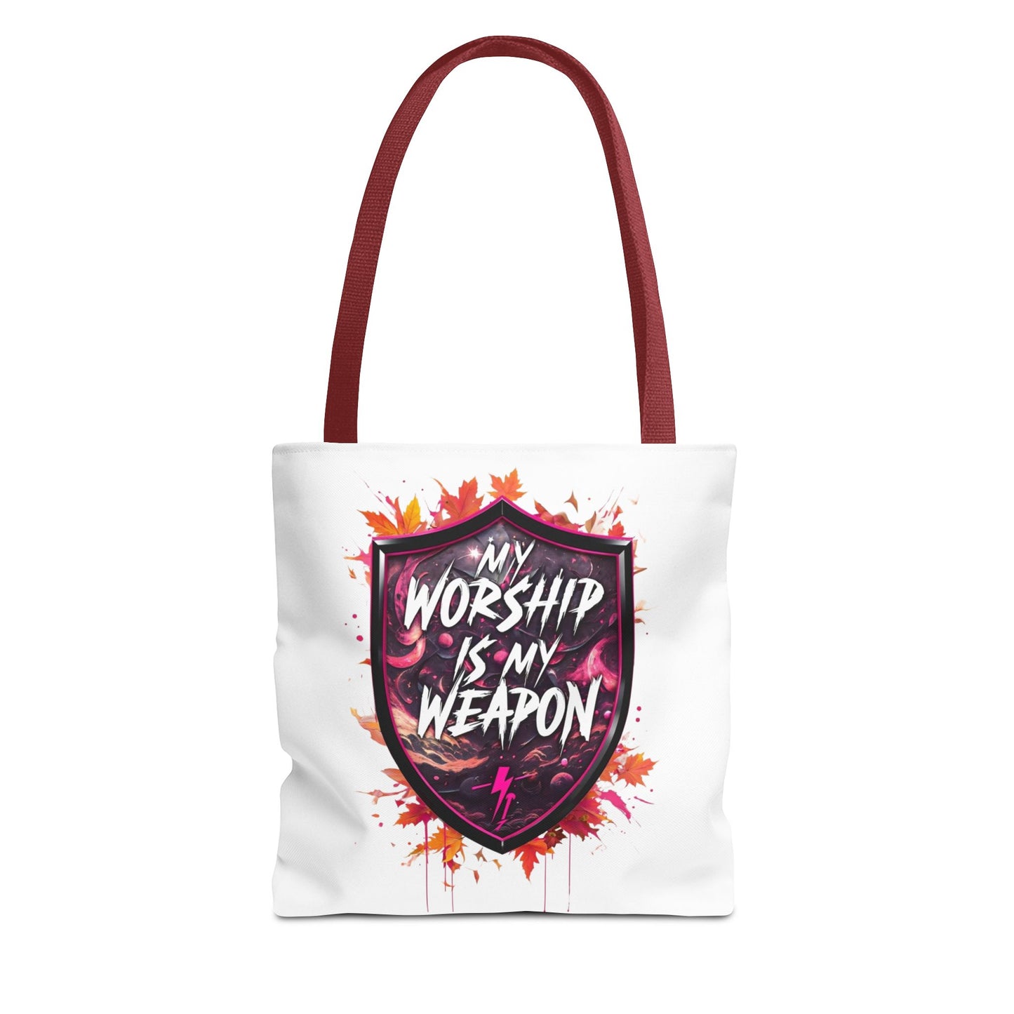 My Worship Is My Weapon Tote Bag - Inspirational Gift, Church Accessory, Spirituality, Everyday Use, Art Tote