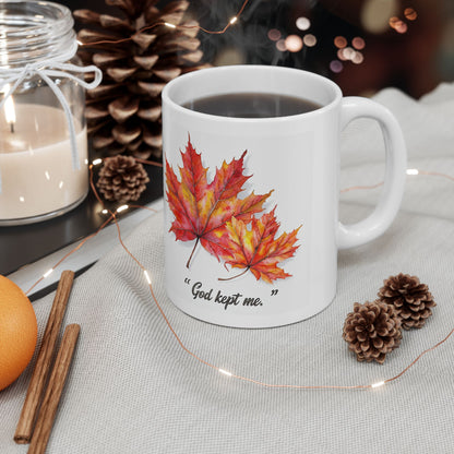 Autumn Leaf Ceramic Mug, Cozy Coffee Cup, Fall Decor, Gift for Nature Lovers, Seasonal Mug, Thanksgiving Gift