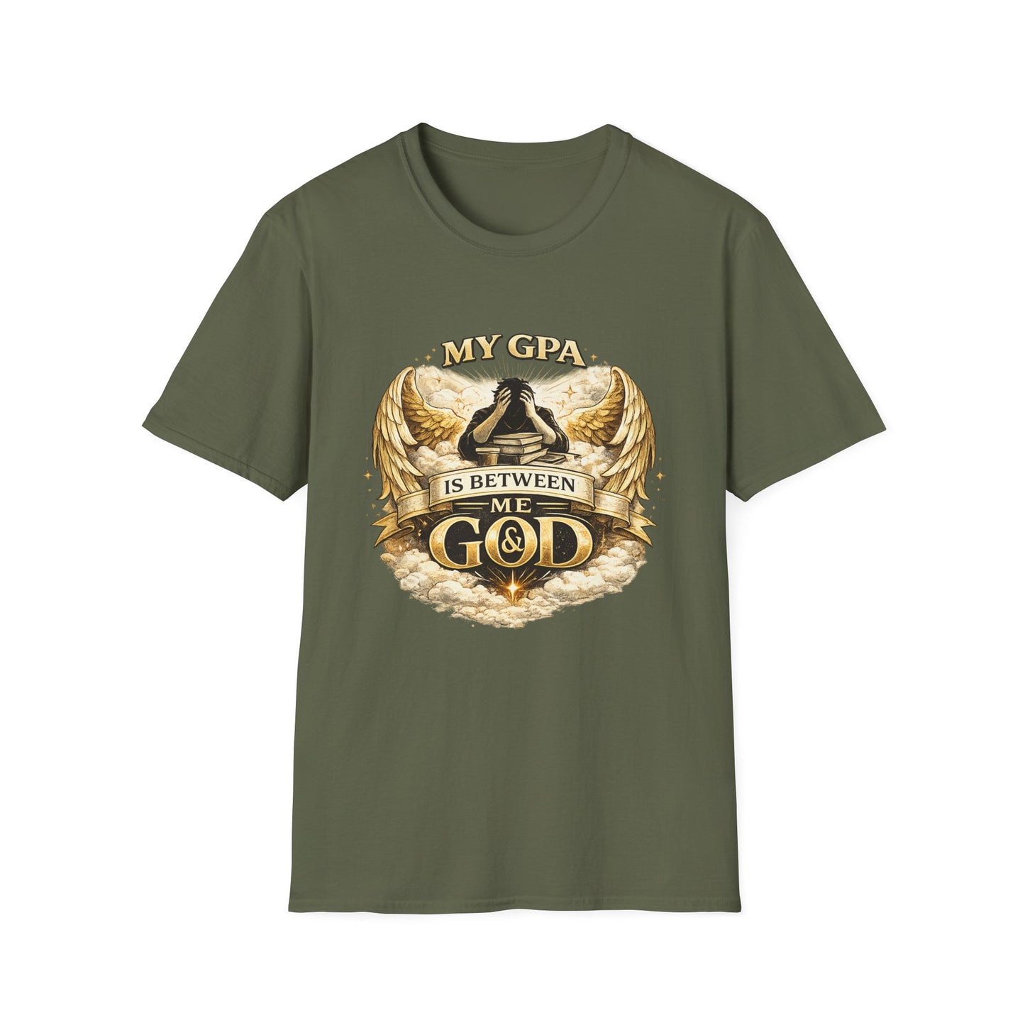 My GPA Is Between Me and God T-Shirt | Funny College Student Tee