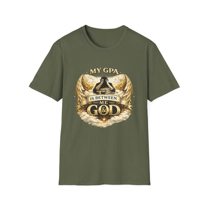 My GPA Is Between Me and God T-Shirt | Funny College Student Tee
