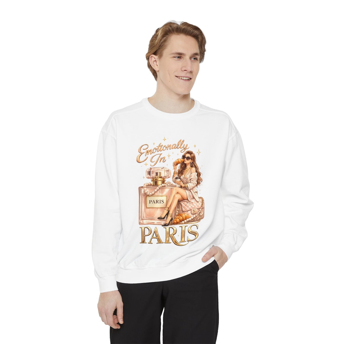 Emotionally in Paris Sweatshirt — Paris Perfume Graphic Crewneck