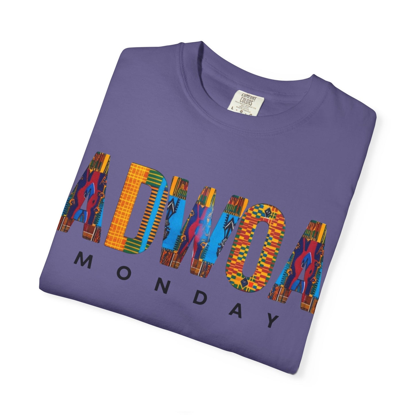 Vibrant Unisex T-Shirt - ADWOA MONDAY Graphic Tee, Casual Wear, Gift for Him/Her, Everyday Style, Unique Graphic Shirt, Fashion Statement