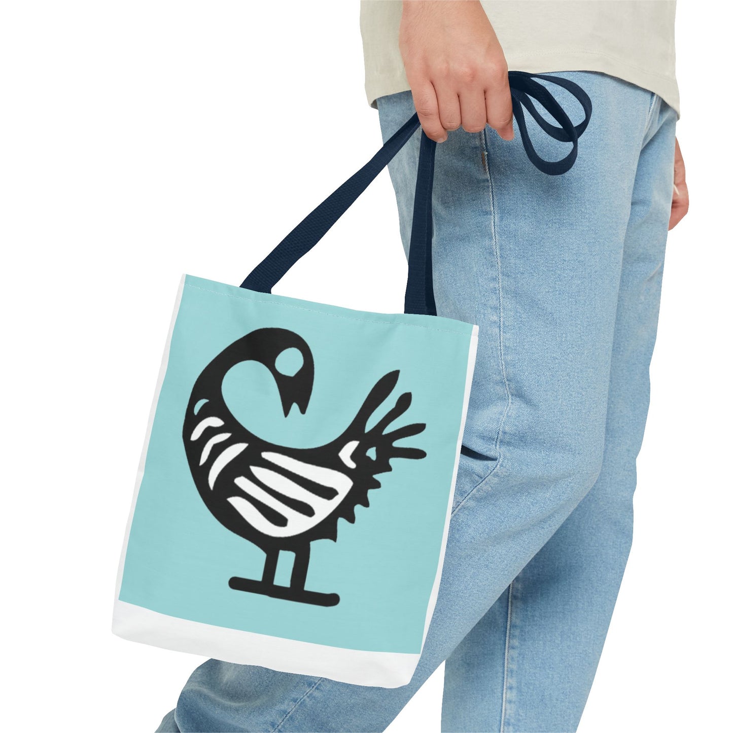 Artistic Tote Bag with Unique Swan Design, Eco-Friendly Grocery Bag, Stylish Beach Bag, Gift for Bird Lovers, Travel Tote