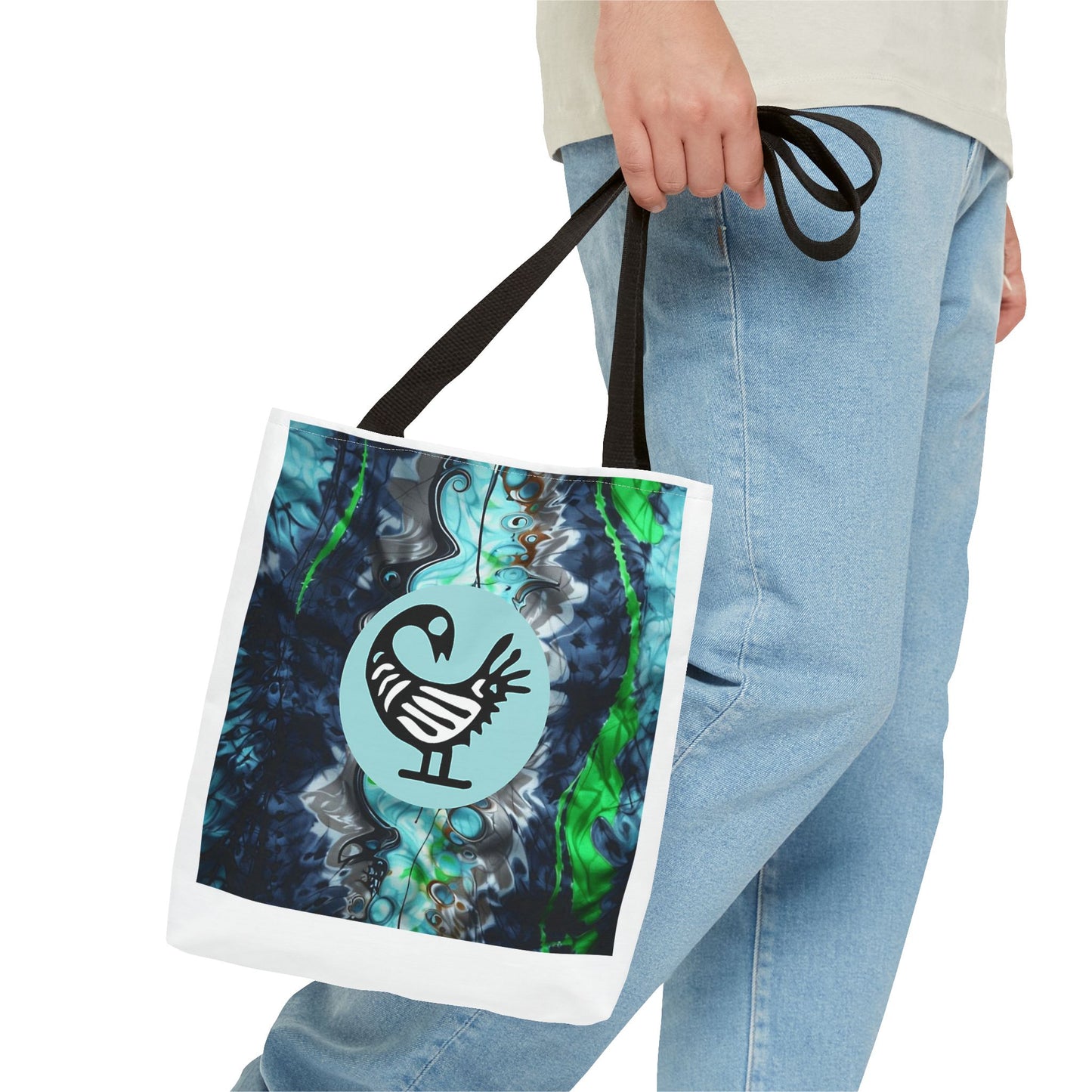 Artistic Tote Bag with Unique Print, Eco-friendly Shopping Bag, Fashionable Beach Tote, Reusable Grocery Bag, Stylish Everyday Carryall