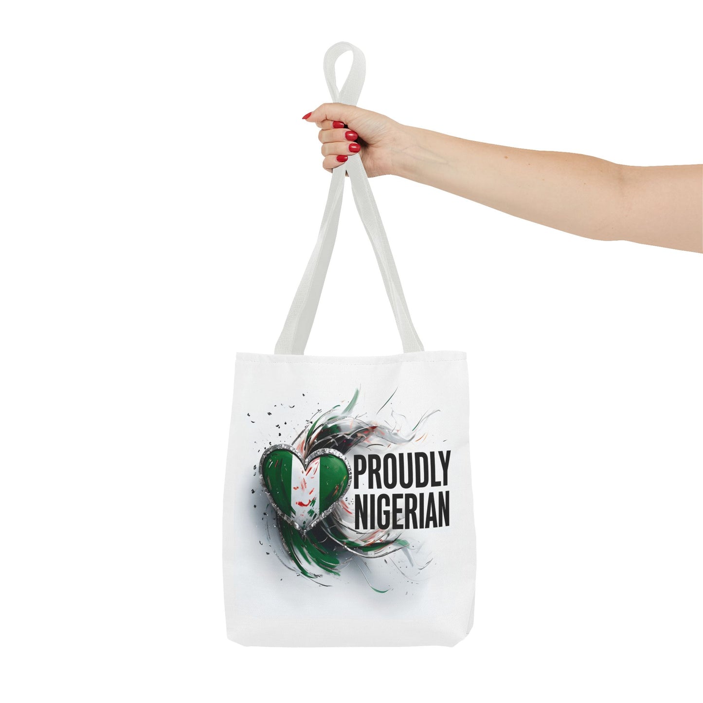 Proudly Nigerian Tote Bag | Eco-Friendly Shopping Bag, Cultural Pride Accessory, Gift for Nigerians, Travel Bag, Canvas Carryall