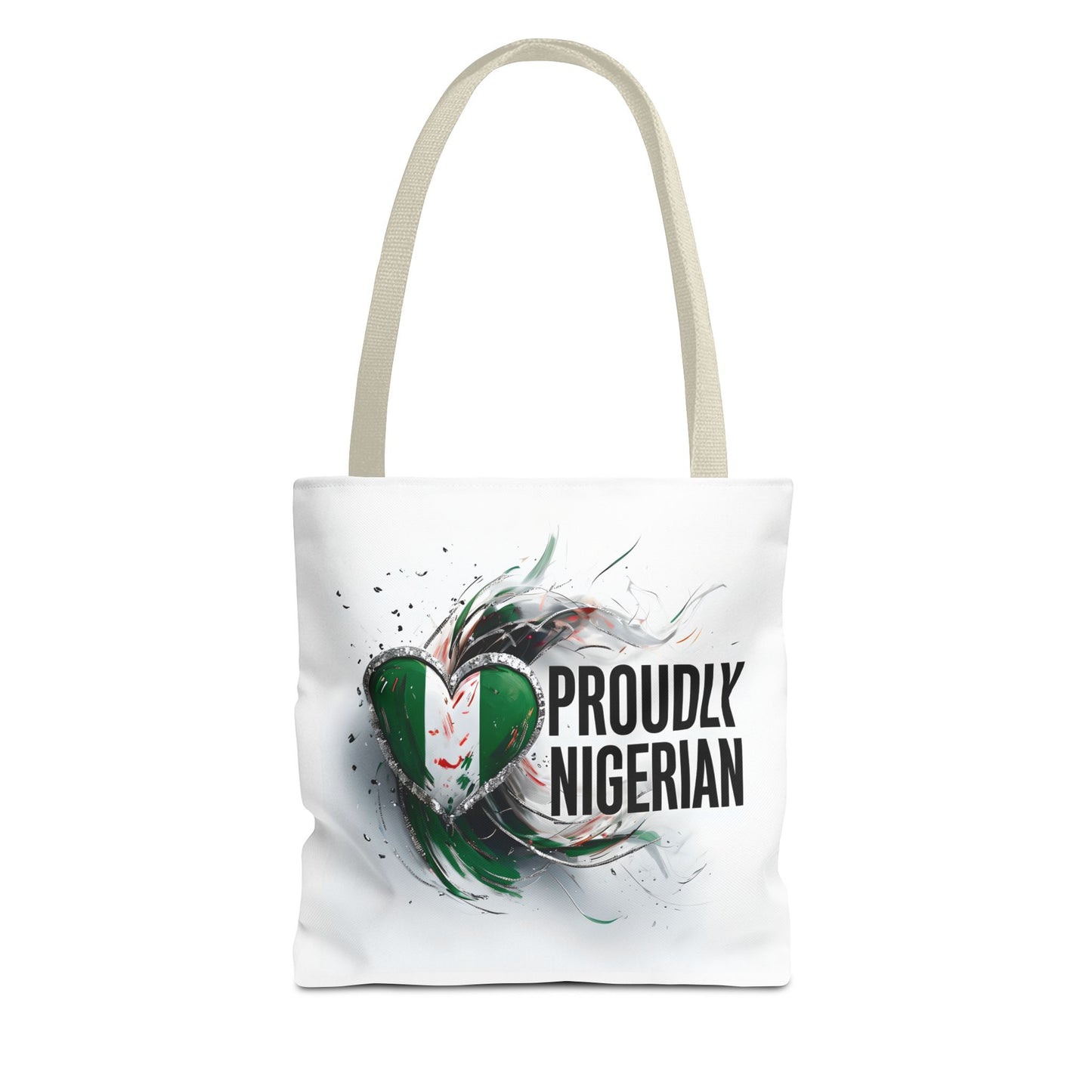 Proudly Nigerian Tote Bag | Eco-Friendly Shopping Bag, Cultural Pride Accessory, Gift for Nigerians, Travel Bag, Canvas Carryall