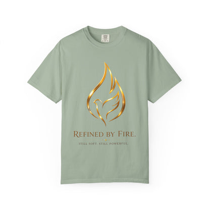Refined By Fire Graphic T-Shirt — Inspirational Flame Dove Tee