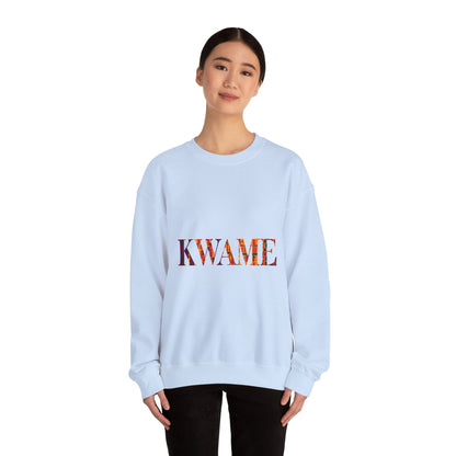 Kwame Graphic Crewneck Sweatshirt | Cozy Unisex Sweatshirt for Casual Outfits, Gift for Her/Him, Fall Fashion, Everyday Wear