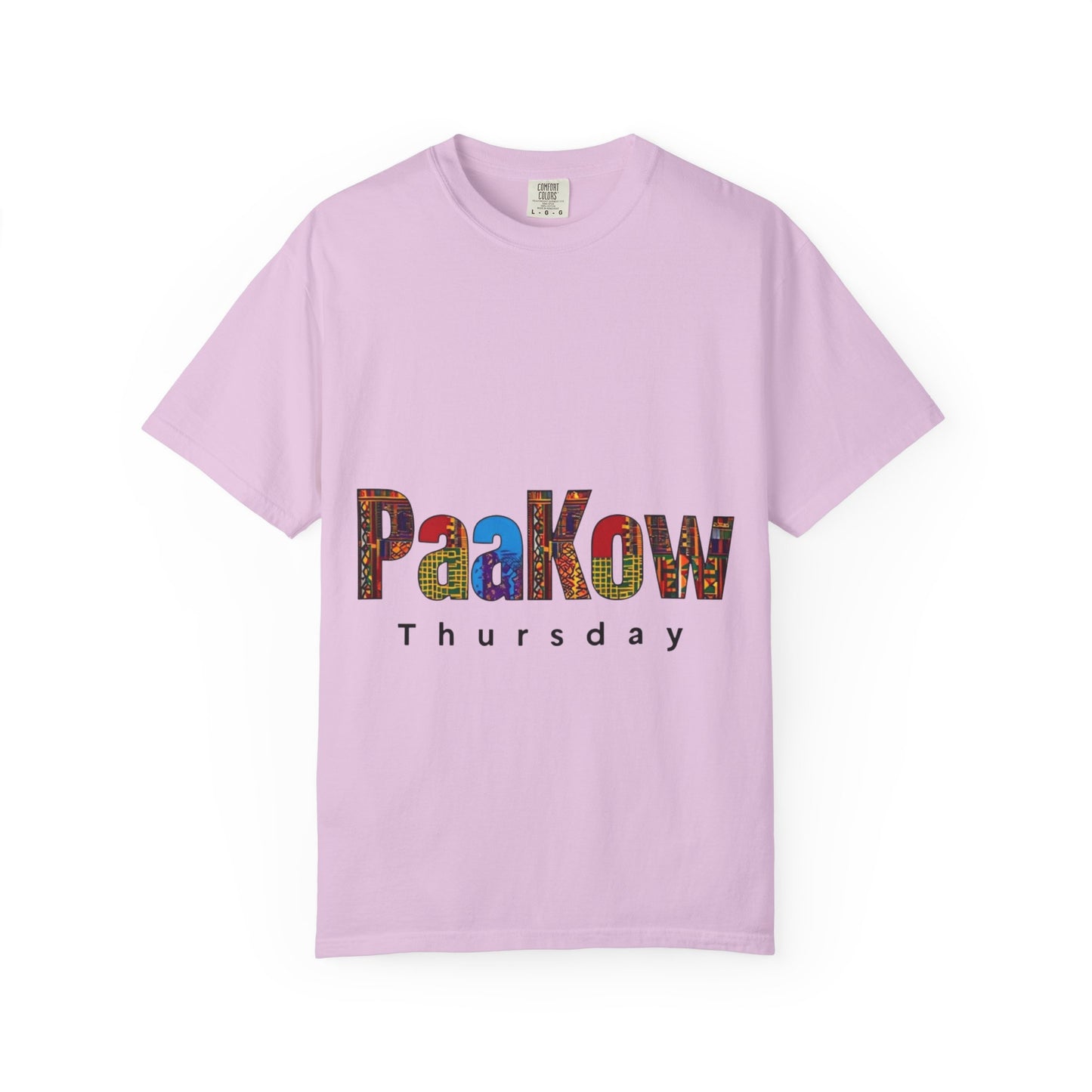Garment-Dyed T-Shirt with 'PaaKow Thursday' Design, Unisex Casual Tee, Colorful Graphic Tee, Everyday Wear, Gift for Friends