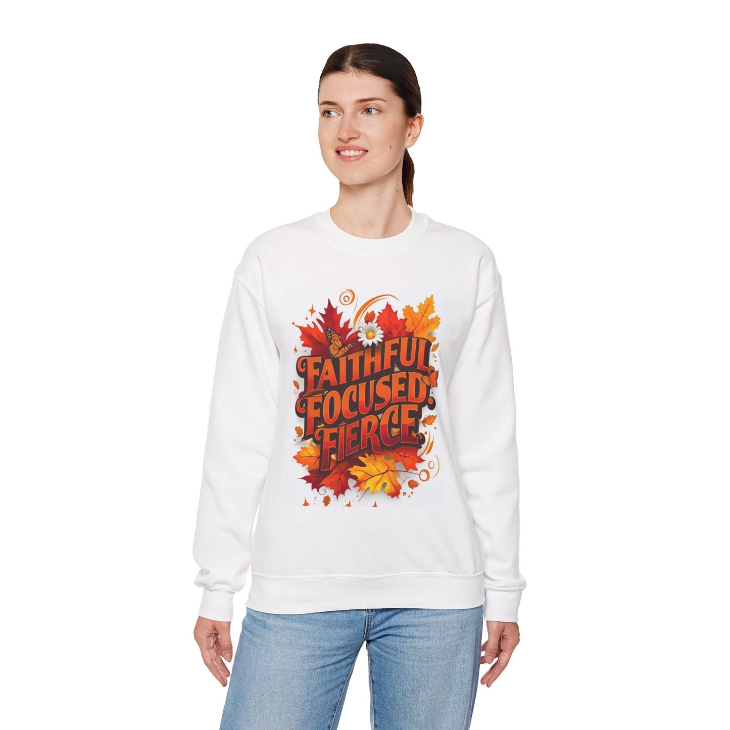 Fierce Autumn Sweatshirt, Fall Fashion Crewneck, Cozy Unisex Sweatshirt, Inspirational Gift, Warm Layer for Everyday