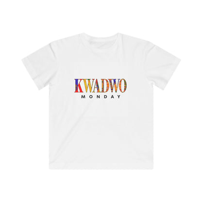 Kwadwo Monday Kids Tee, Fun Youth Outfit, Birthday Gift, Kids Apparel, Unique Weekday Shirt, Daily Style