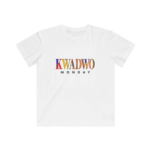 Kwadwo Monday Kids Tee, Fun Youth Outfit, Birthday Gift, Kids Apparel, Unique Weekday Shirt, Daily Style