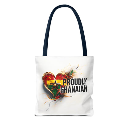 Proudly Ghanaian Tote Bag, African Pride Bag, Eco-Friendly Shopping Tote, Cultural Gift, Travel Essentials, Stylish Grocery Tote