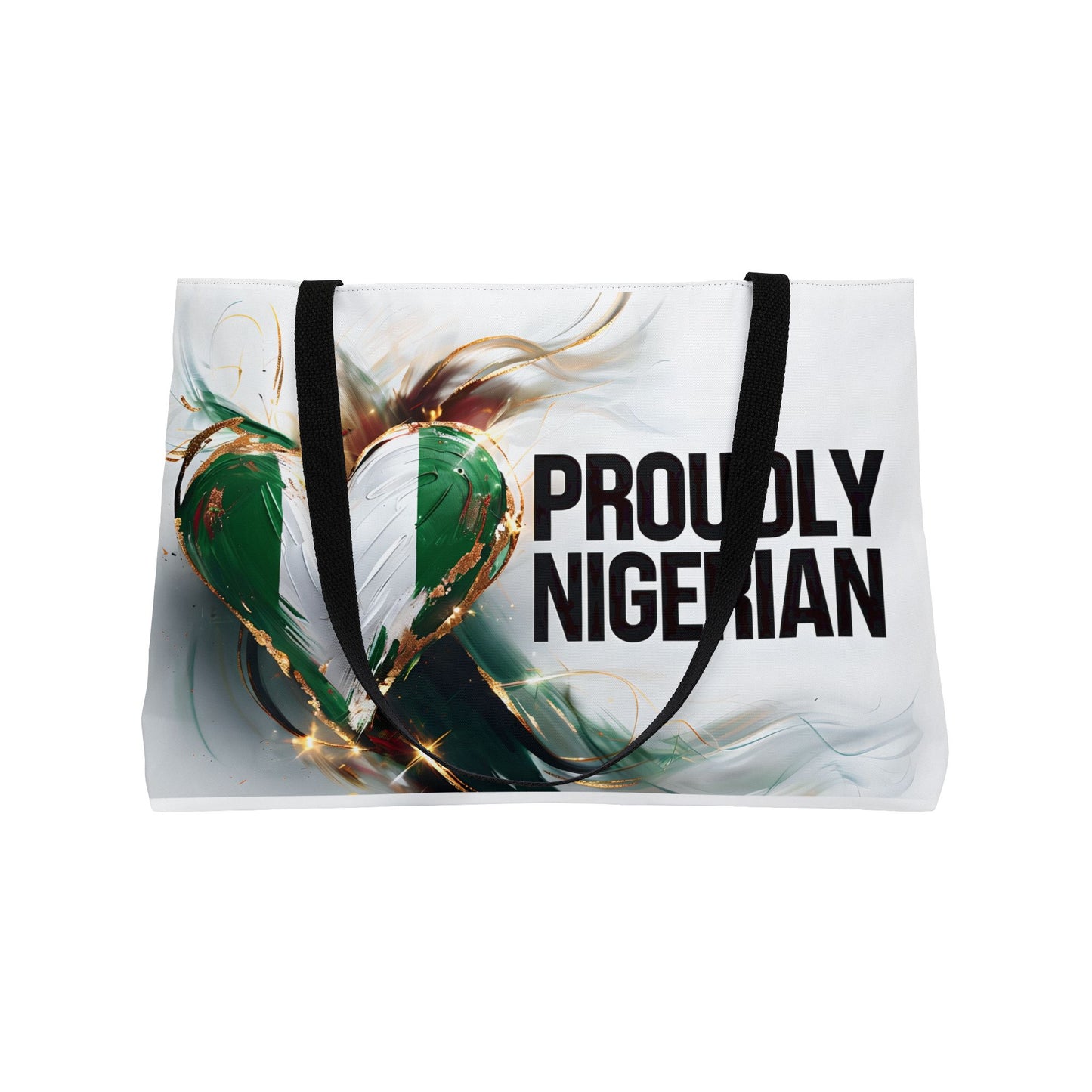 Proudly Nigerian Weekender Tote Bag - Perfect for Travel, Beach Days, Sports Events, Festivals, Gifts
