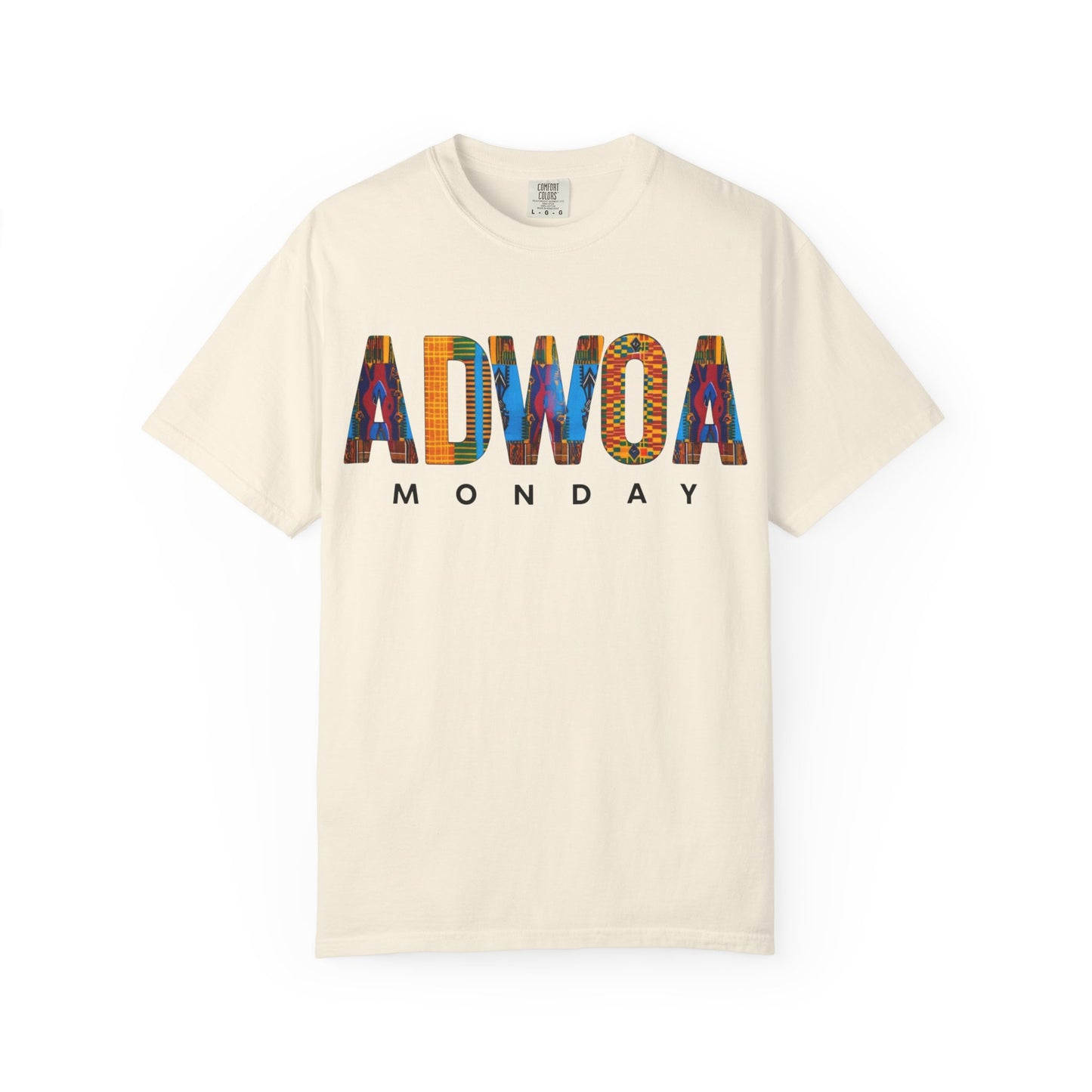 Vibrant Unisex T-Shirt - ADWOA MONDAY Graphic Tee, Casual Wear, Gift for Him/Her, Everyday Style, Unique Graphic Shirt, Fashion Statement