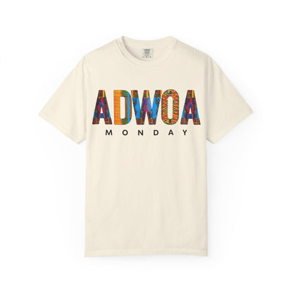 Vibrant Unisex T-Shirt - ADWOA MONDAY Graphic Tee, Casual Wear, Gift for Him/Her, Everyday Style, Unique Graphic Shirt, Fashion Statement